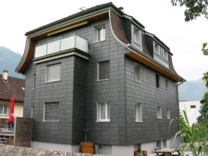 Naturschieferfassade, Wohnhaus in Altdorf