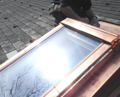 Dachfenster-Eindeckrahmen aus Kupfer